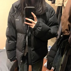 批发美式国潮牌面包服立领开衫外套男女运动休闲<b class='q'>长袖</b>棒球服加厚夹克衫