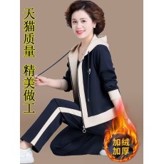 批发爆款加绒加厚<b class='q'>大码</b>胖MM休闲时尚洋气<b class='q'>运动服</b>套装秋冬新款两件套女