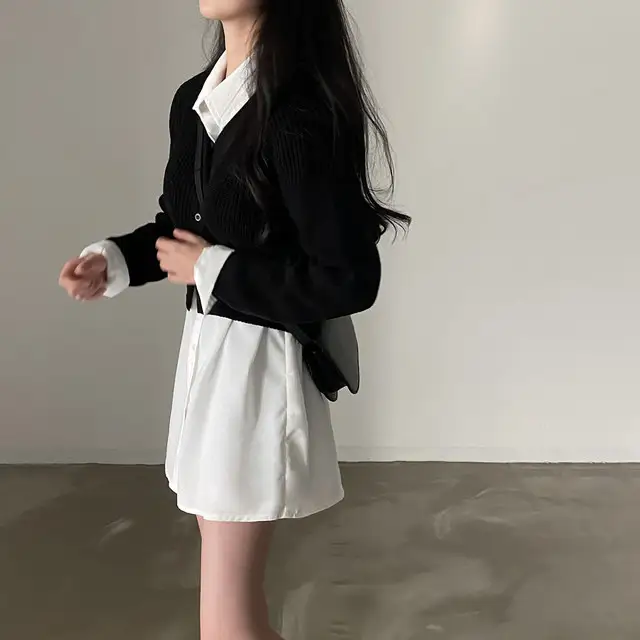한국인기 레트로 V넥 니트 가디건 상세 이미지 10