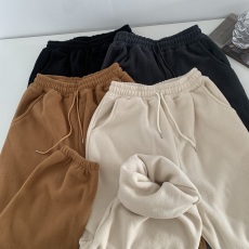 批发实拍实价 秋冬加绒加厚保暖裤居家摇粒绒休闲裤松紧腰长裤束脚裤