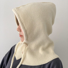 批发#韩国巴拉克拉法帽子秋冬保暖帽子围脖一体针织毛线帽子