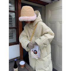 Korean Style Hooded 2024 Winter New Women's Mid-Length Down Jacket Fashion Thick Bread Coat Cotton Jacket