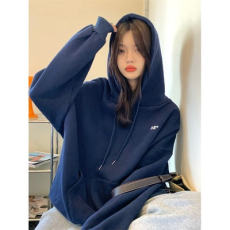 批发<b class='q'>韩国</b>外贸加绒加厚连帽卫衣<b class='q'>情侣装</b>秋冬宽松bf慵懒风女休闲外套帽衫