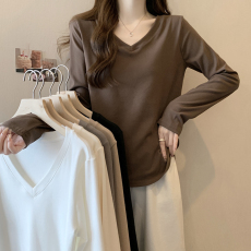 批发实拍2026春装新款<b class='q'>胖</b><b class='q'>mm</b>百搭洋气小心机加厚正肩长袖打底衫T恤