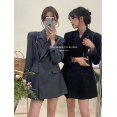 批发THE LEMON2025年新款高级感侧扣收腰西装<b class='q'>外套</b>女设计感小众