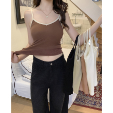 批发实拍实价 加绒秋冬韩版内搭吊带背心女加绒加厚保暖打底衫上衣