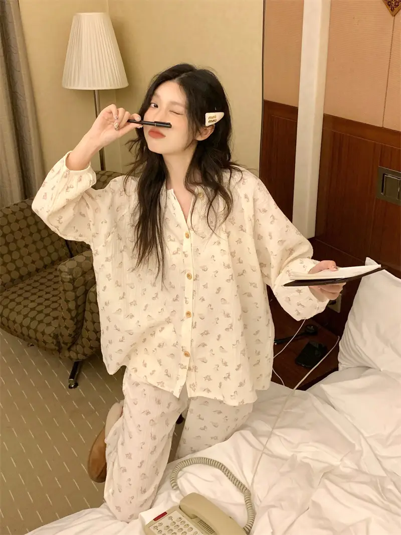 귀여운 미미 소녀 래빗 홈웨어 세트 상세 이미지 6