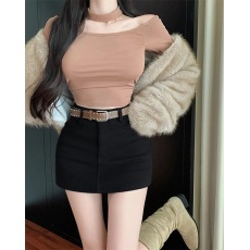 批发加绒加厚<b class='q'>牛仔</b>半身裙女辣妹裙子高腰a字包臀短裙