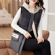 批发<b class='q'>欧洲</b>站2025年大码新款加厚连帽棉服服马夹外套宽松胖妹妹女装冬季