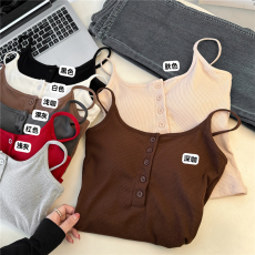 批发<b class='q'>秋</b>冬磨毛加厚保暖带胸垫背心修身显瘦打底