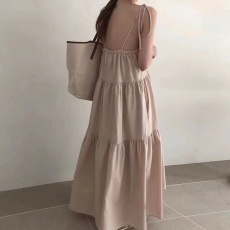 批发韩式小心机背心吊带长款<b class='q'>连衣裙</b>女