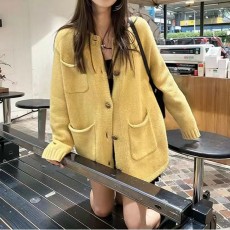 批发复古慵懒风针织开衫<b class='q'>外套</b>女秋冬2025新款设计感小众宽松休闲毛衣