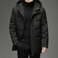 批发跨境中老年短款爸爸羽绒服男爷爷加厚老人冬装外套中年派克服