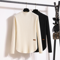 批发实拍大码女装2025<b class='q'>冬</b>季新款套头针织衫加厚中高领打底配大衣毛衣女