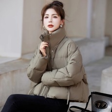 批发高端轻薄绗缝羽绒服女款2026年新款冬季短款小个子爆款面包服外套