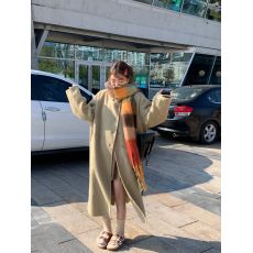 批发实拍 韩国<b class='q'>秋</b>冬新品韩女必备毛呢中长款大衣女