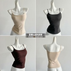 批发NSS COLLECTION 优越外扩 显胸bra磨毛内搭上衣纯欲打底吊带背心
