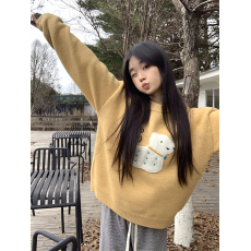 批发实拍实价  减龄小狗刺绣毛衣