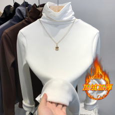 批发实拍<b class='q'>婴儿</b>绒高领保暖打底衫女秋冬加绒加厚自发热一体绒内搭<b class='q'>T</b><b class='q'>恤</b>潮