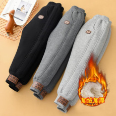 批发男<b class='q'>童裤</b>子加绒加厚秋冬款保暖儿童运动卫裤冬季<b class='q'>女</b>童<b class='q'>棉</b>裤<b class='q'>外穿</b>