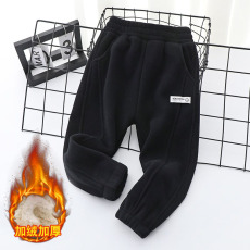 批发<b class='q'>女</b><b class='q'>童裤</b>子加绒加厚2025新款冬装卫裤运动裤冬天宽松外穿保暖