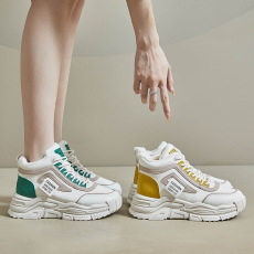 批发2023冬季新款<b class='q'>韩版</b>加绒高帮老爹鞋女鞋货号