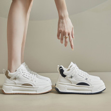 批发2023秋季高帮小白鞋<b class='q'>休闲</b>女鞋货号