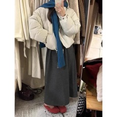 批发立领防风90白鸭绒羽绒服短外套女25<b class='q'>冬</b>季新款简约百搭小个子棉服厚