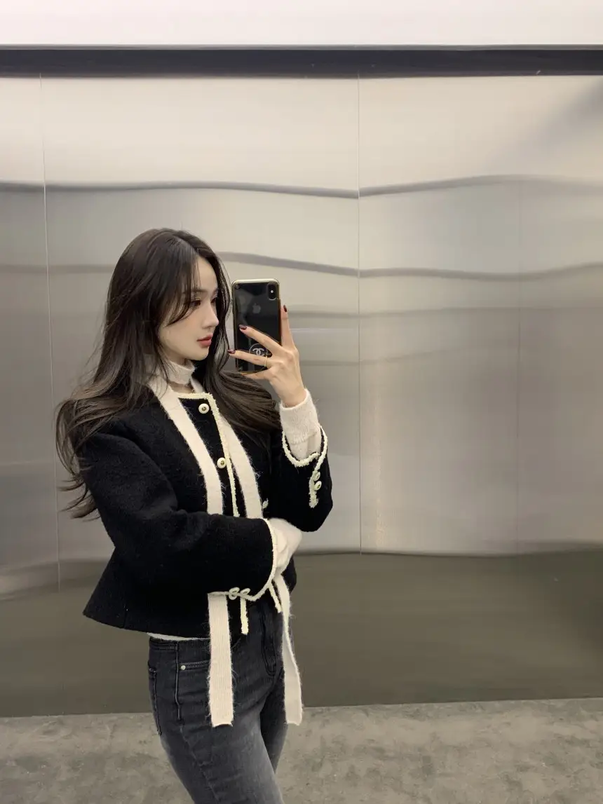 프렌치 스타일 단추 니트 조끼 상세 이미지 38