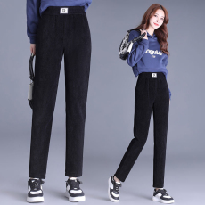 批发窄版小个子雪尼尔阔腿裤女秋冬高腰显瘦美拉德直筒裤女士裤子加绒