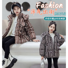 批发女童棉衣加厚冬装2023新款洋气女孩羽绒棉服儿童冬季棉袄外套加绒