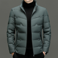 批发轻薄羽绒服男短款2023新款冬装加厚保暖爸爸装外套冬季防寒男装