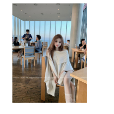 批发DoggyQin 奥莉维娅/澳洲羊毛针织衫女秋<b class='q'>冬</b>慵懒宽松百搭斗篷毛衣