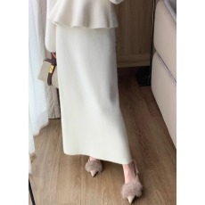 批发FT GUOGE针织半身裙女2023年<b class='q'>秋</b>冬新款今年流行超好看高腰直筒长裙