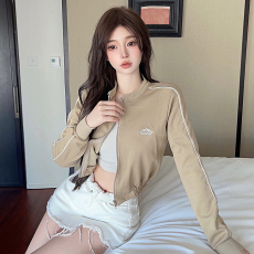 批发抖音质量美式辣妹小个子外套秋季宽松显瘦复古短款开<b class='q'>衫</b>上衣女