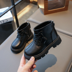 批发女童加绒马丁靴2023<b class='q'>秋</b>冬新款儿童短靴英伦风棉靴宝宝靴子