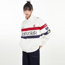 批发高<b class='q'>晓</b><b class='q'>晨</b>同款赛车服外套男春秋款重磅美式飞行员夹克衫宽松