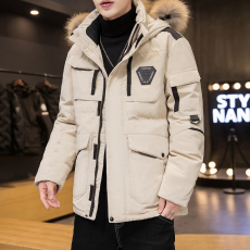 批发跑男同款羽绒服男士冬季新款韩版<b class='q'>时尚</b>潮牌中长款休闲羽绒外套