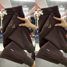 批发胖mm欧货秋冬刺绣束脚<b class='q'>休闲</b>裤女大码300斤加绒加厚宽松百搭<b class='q'>哈伦裤</b>