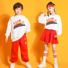 批发元旦<b class='q'>儿童</b><b class='q'>演出服</b>幼儿园班服男女小学生啦啦操拉拉队运动表演服