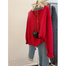 批发实拍 秋<b class='q'>冬</b>季新款短腰简约风时尚甜美套头字母刺绣毛衣女三川韩国