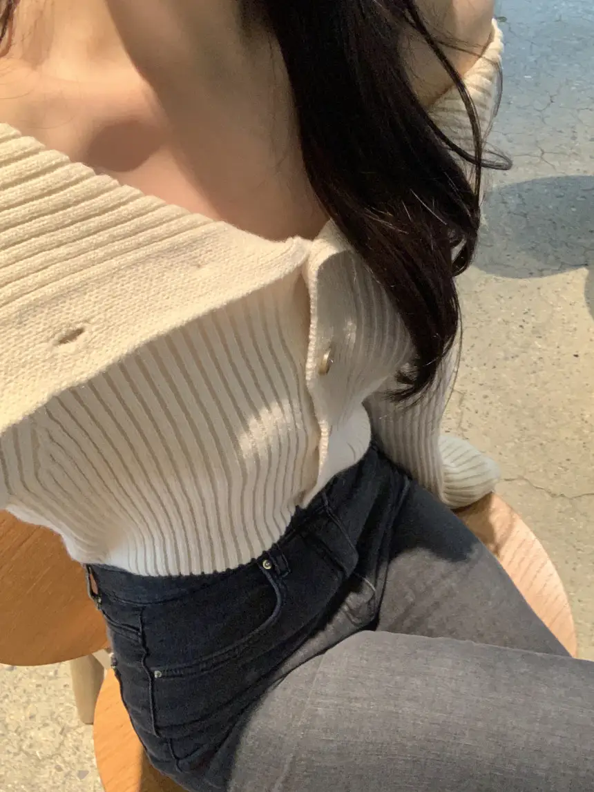 한국 스타일 루즈핏 단추 니트 셔츠 상세 이미지 18