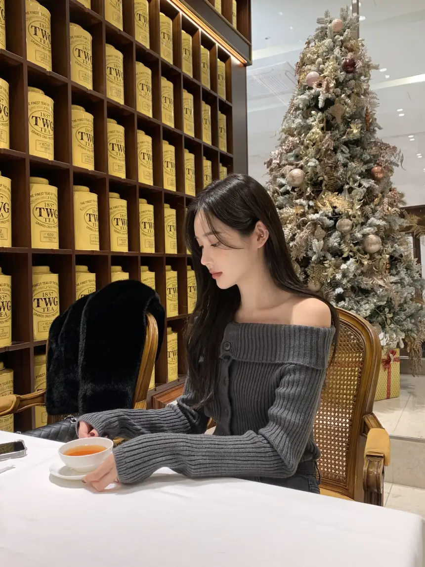 한국 스타일 루즈핏 단추 니트 셔츠 상세 이미지 25