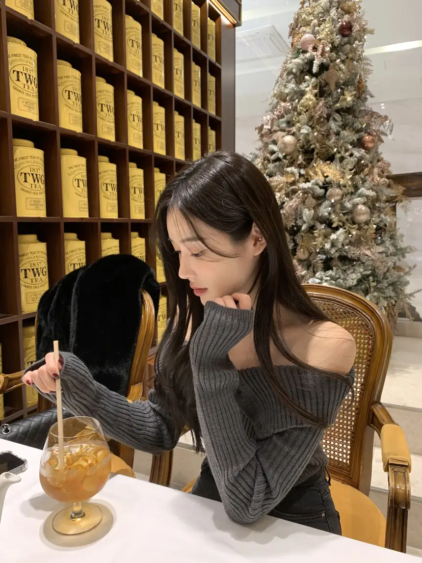 한국 스타일 루즈핏 단추 니트 셔츠 상세 이미지 27