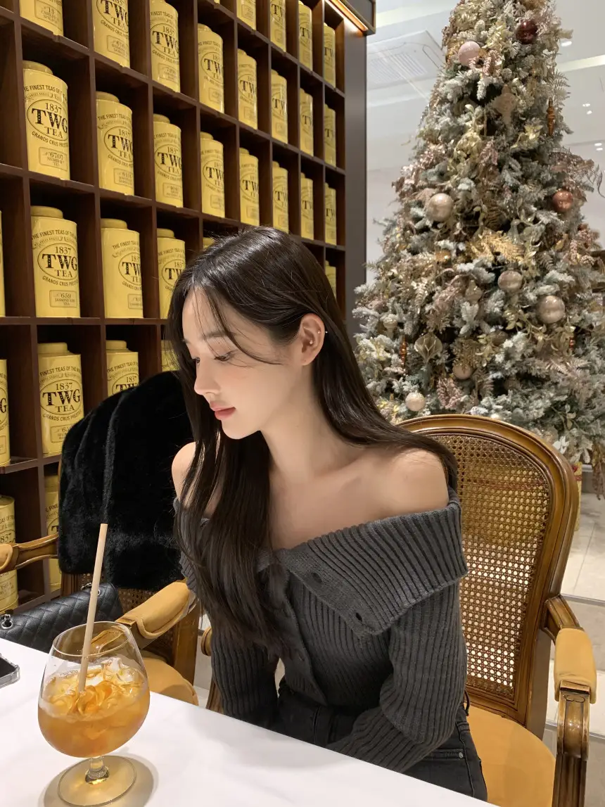 한국 스타일 루즈핏 단추 니트 셔츠 상세 이미지 28