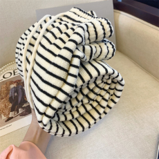 批发实拍~秋冬女新款垂感<b class='q'>条纹</b>阔腿直筒裤子松紧高腰加绒加厚休闲长裤