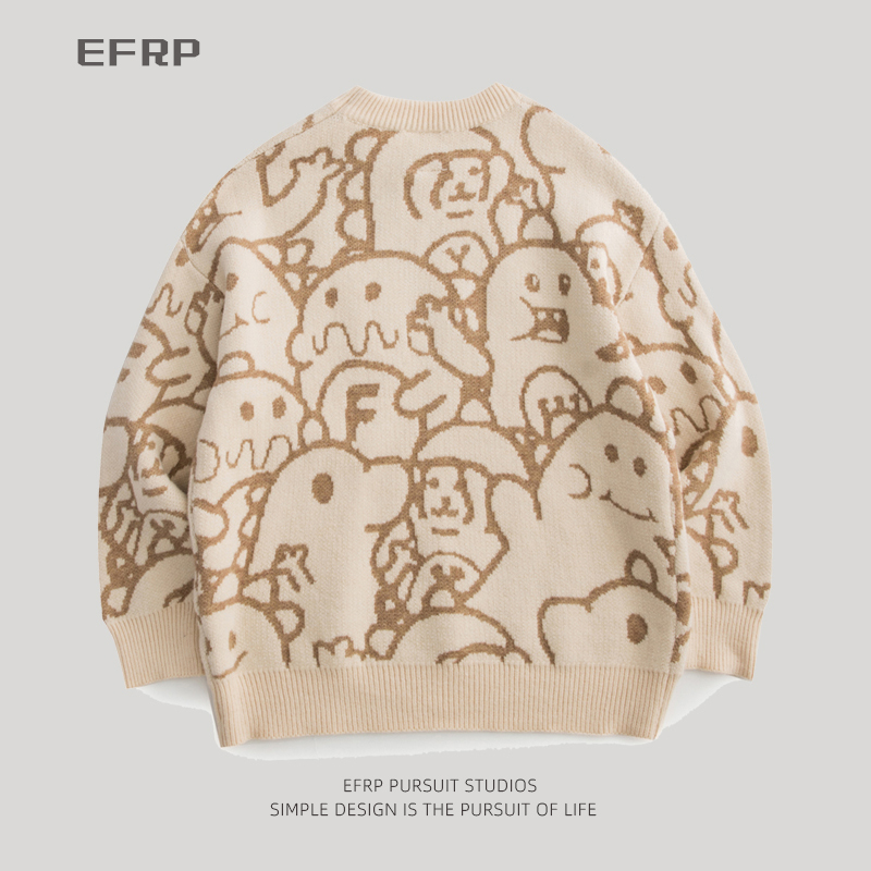 卡通怪物聚會 | EFRP | 小眾設計師品牌 | 中性風 | 冬季圓領毛衣