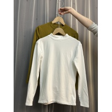 批发老板娘半高领打底衫秋冬加绒加厚<b class='q'>婴儿</b>绒长袖保暖百搭小立领上衣女