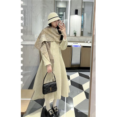 批发实拍秒发 厚实赫本风高级感中长款呢子大衣外套