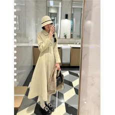 批发实拍秒发 厚实赫本风高级感中长款呢子大衣外套